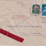 DR - 25 Pfg. Wiener Messe u.a. Eil-Zensurbrief n. HOLLAND Hamburg 18 - 19.3.41