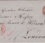 Württemberg - 9 Kr. Ganzsache/Brief n. ENGLAND Ulm Bahnhof - London 1874