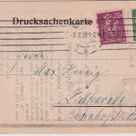 Berlin - St. Johannis-Loge (Freimaurer) Ortskarte/Todesanzeige 30. Juni 1923