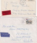 Berlin - "Neu-Berlin" 1x Luftpost, 2x Eilboten 3 Belege ab Berlin 1967/68