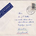 Berlin - 50 Pfg. Neu-Berlin Luftpost-Drucksache n. ENGLAND 1966