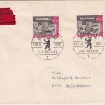 Berlin - 2x60 Pfg. Alt-Berlin Eilbrief>20g/FDC ESST 25.10.63 n. Hechthausen