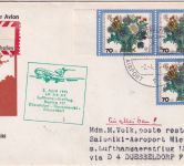 Berlin - 3x70 Pfg. Wofa Luftpost-Einschreibebrief Berlin 1975 LH-Zuleitungspost