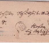 Württemberg - 3 Kr. Wappen dst. Wendebrief K3 Besigheim - Heilbronn 8.10.66