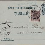 Württemberg - 2 Pfg. amtl. Verkehr Ganzsache Hall 19. MRZ 08 - "noch 3"