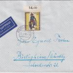 Berlin - 25 Pfg. Tag d. Briefmarke Oberrand Luftpostbrief SW11 - Bietigheim 1956