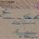 DR - 60 Pfg. Germania Type I Perfin "SAG" Drucksache Berlin 25.8.22