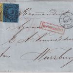 Sachsen/Bayern - 2+3 Ngr. Johann I. Einschreibebrief Gitter 2 Leipzig -5. MÄR 56