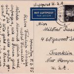 Berlin - 40 Pfg. Humboldt Luftpostkarte n. USA Spandau - Franklin 1955