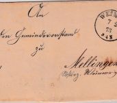 DR - Weimar 7.2.73 K1 portofreier Militariabrief n. Mellingen