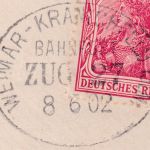 DR - Weimar Kranichfeld (Ilm) Bahnpost Zug 27 Brief n. ÖSTERREICH Berka 8.6.02