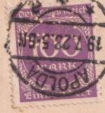 DR-Infla - 100 M. Ziffer Perfin "GM" Firmenkarte Apolda - Glauchau 1923