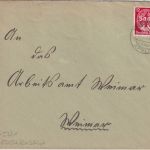 DR - Niederossla ü. Apolda Poststelle I Brief n. Weimar 1935
