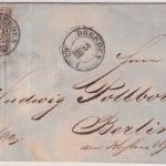 Sachsen - 3 Ngr. Johann I. Brief K2 Dresden 3.III.63 n. Berlin