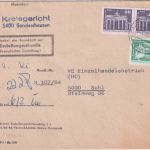 DDR - 2x40+5 Pfg. Aufbau/Kleinformat Zustellurkunde Sondershausen - Suhl 1985