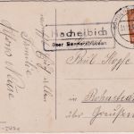 DR - Hachelbich ü. Sondershausen Landpost-Ra2 Neujahrskarte n. Rohnstedt 1937