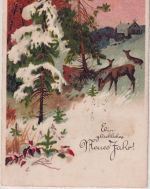 DR - Hachelbich ü. Sondershausen Landpost-Ra2 Neujahrskarte n. Rohnstedt 1937