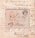Preussen - Dingelstädt 26/3 K2 Portobrief n. Hanau 1844 - mit Inhalt