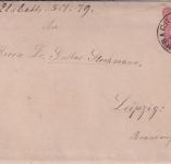 DR - Tambach 5/7 nachverwendeter Th&T-K1 Brief n. Leipzig 1879