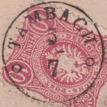 DR - Tambach 5/7 nachverwendeter Th&T-K1 Brief n. Leipzig 1879