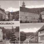 Thüringen - Engelsbach Rathaus FDGB-Erholungsheim sw-Mehrbild-AK gelaufen 1983