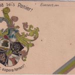 Thüringen - Eisenach Thuringia sei's Panier farb. Studentenkarte ca. 1910