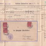 DR-Infla - 40+2x10 Pfg. Ziffer Dienstbrief/Forstsache Hinternah - Schwarza 1921