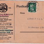 DR - 8 Pfg. Beethoven Perfin "WN" Firmenkarte Zella-Mehlis - Benshausen 1929