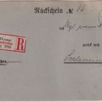 DR - Themar 1895 Rückschein f. Einschreibebrief n. Schleusingen
