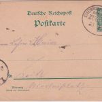 DR - Eisenach Lichtenfels Bahnpost Zug 13 Ganzsache Themar - Zeitz 1895