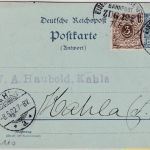 DR - Eisenach Lichtenfels Bahnpost Zug 192 Ganzsache Hildburghausen - Kahla 1902