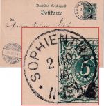 DR - Sophienthal 2/10 98 kl. K1 Ganzsache n. Wittenberge