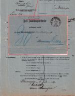 DR - Meiningen 1881 Post-Zustellungs/Behändigungs-Urkunde n. Lissa Nachporto