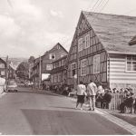 Thüringen - Heubach Gasthaus sw-AK Hinweiszettel/Rücksendung 1983