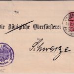DR-Infla - 40 Pfg. Ziffer Dienstbrief Schmiedefeld - Schwarza 1921
