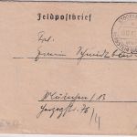 DR - Stockhausen ü. Herbstein 13.12.43 Poststelle I Feldpostbrief n. München