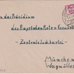 All.Bes. - Steinach (Thür.) 6.3.46 Gebühr bezahlt roter Ra2 Brief n. München