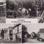 Thüringen - Cursdorf Gaststätte Sprungschanze etc. sw-Mehrbild-AK gelaufen 1988