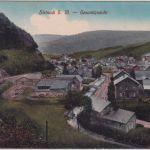 Thüringen - Steinach (Sachs.-Meiningen) farb. Ortsansicht gelaufen 1911