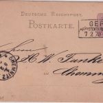 DR - Gera Fürstenth. Reuss J.L. 7.2.79 Ra3 Ganzsache n. Chemnitz