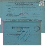 DR - 20 Pfg. Ortszustellurkunde Teichwitz - Weida 1883