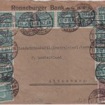 DR-Infla - 13x15 Pfg. Ziffer u.a. Brief Ronneburg - Altenburg 1922