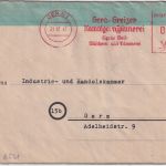 SBZ - Gera 31.12.47 16 Pfg. AFS "Kammgarnspinnerei" Ortsbrief