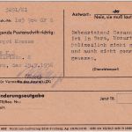 DDR - Gera 1956 5 Pfg AFS "Dt.Versicherungsanstalt" Anschriftenprüfung/Ortskarte