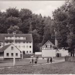 Thüringen - Eisenberg Ferienheim Walkmühle sw-Foto-AK gelaufen 1983