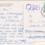 Thüringen - Eisenberg Ferienheim Walkmühle sw-Foto-AK gelaufen 1983