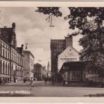 Thüringen - Gera Postamt Gewerbebank etc. sw-Foto-AK gelaufen 1958