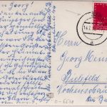 Thüringen - Gera Postamt Gewerbebank etc. sw-Foto-AK gelaufen 1958
