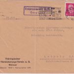 DR - Kreiskrankenhaus Milbitz Gera Land Landpost-Ra2 Brief n. Leipzig 1931