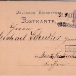 DR - Rudolstadt Stations-Ra1 Bahnpost-L3 Saalfeld-Grossheringen Ganzsache 1876